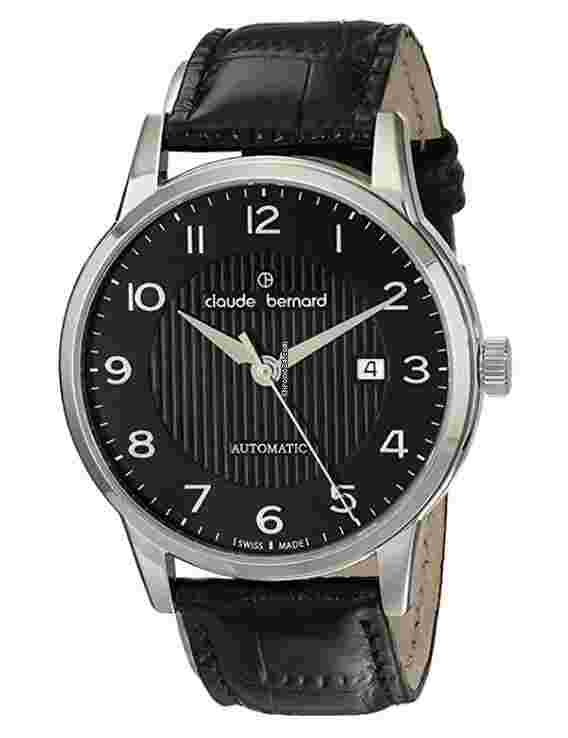 Claude Bernard
                           
                                 80091 3 NBN Men's Classic Watch Black Dial Black Strap
