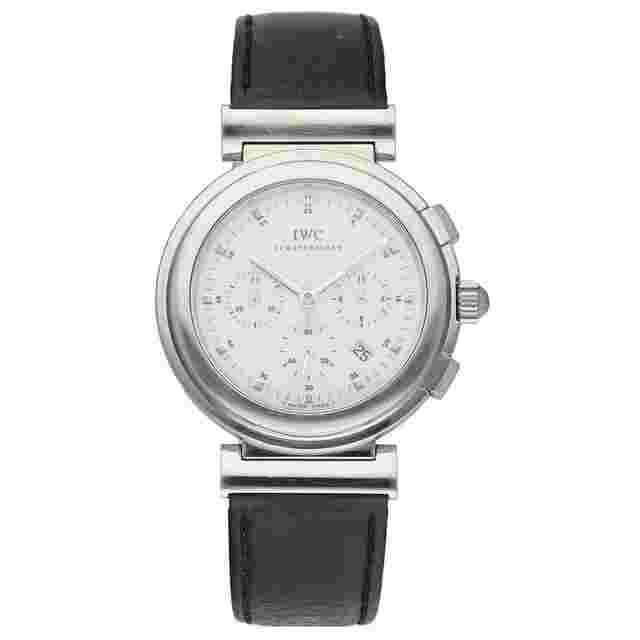 IWC Da Vinci Chronograph
                           
                                 White Dial Steel 37 mm Leather Swiss Quartz Wrist Watch