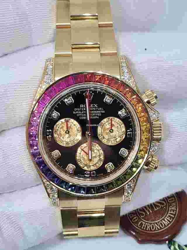 Rolex Daytona
                           
                                 Rainbow 116598 SUPER RARE 100% NOS Full Set full stickers