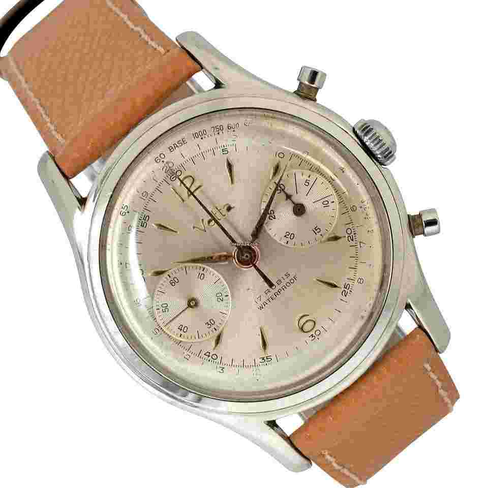 Wyler Vetta chronograph 281-107 Valjoux 23 Silver dial 1960’s