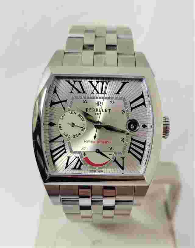 Perrelet
                           
                                 New Mens S/Steel Power Reserve Automatic Watch 50m A1021B