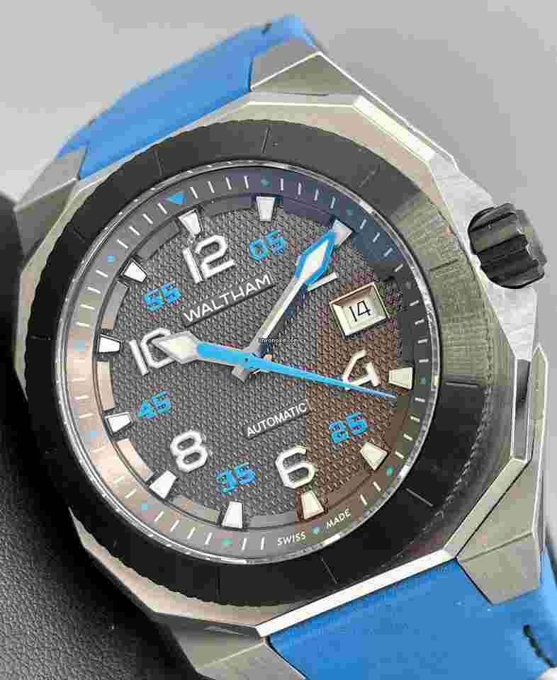 Waltham
AeroNaval AN-01 Swiss Automatic 43mm Stainless Steel Black Hobnail Dial