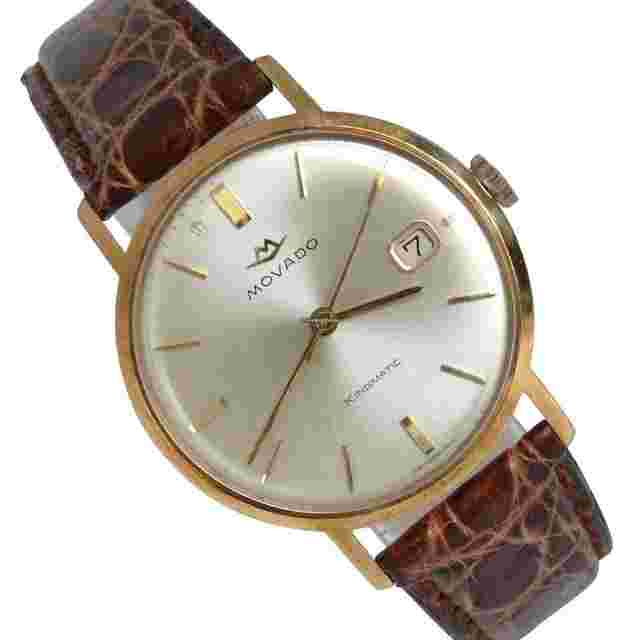 Movado Kingmatic
                           
                                 Sub-Sea Kingmatic Date silver dial yellow gold 14KT 1960’s