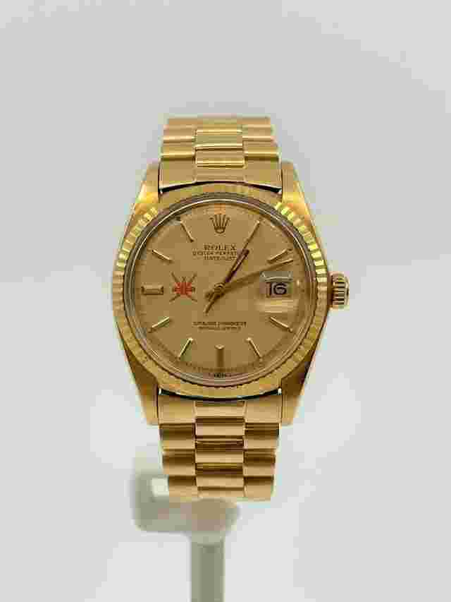 Rolex Datejust 36
                           
                                 1601 Datejust Yellow Gold Sultanate of Oman 'Khanjar' dial 36mm