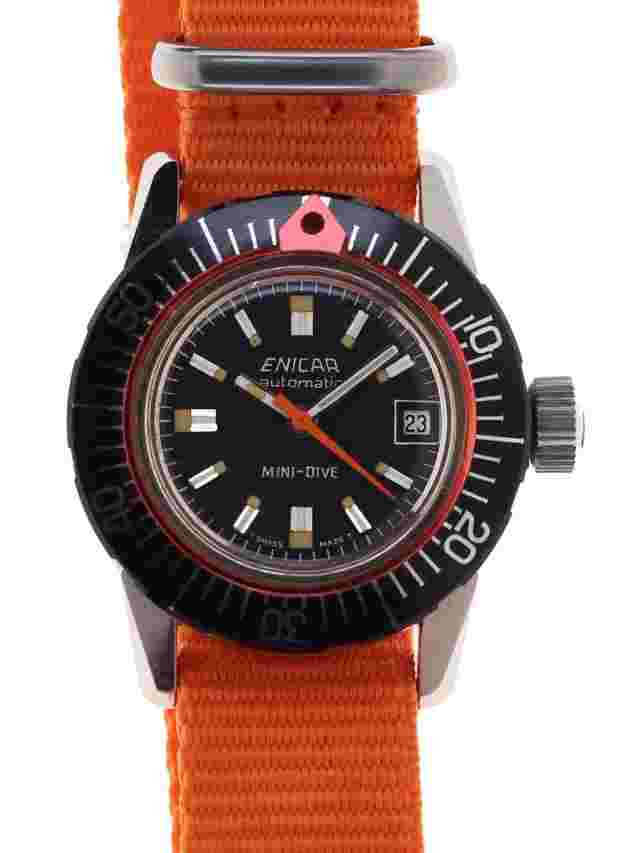 Enicar Mini-Dive NOS Stainless Steel 1970s