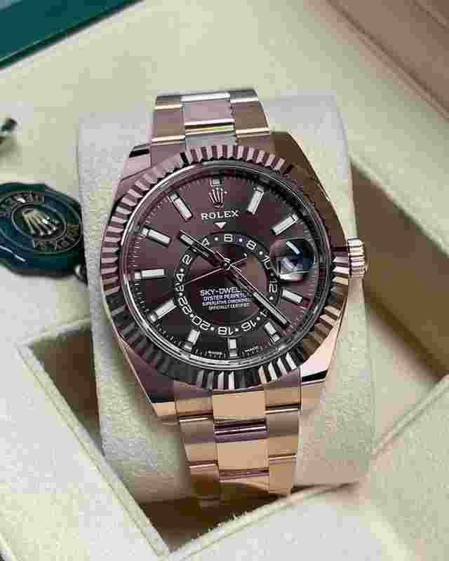 Rolex Sky-Dweller
                           
                                 2022 Sky-Dweller 42mm 'Chocolate Dial' 326935 18k Rose Gold Oyster Bracelet “In Stock”