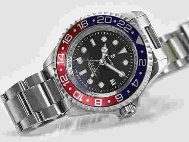 Steinhart
                           
                                 Ocean 44 GMT Blue Red 44mm Men's Diver Watch 103-0656 Pepsi