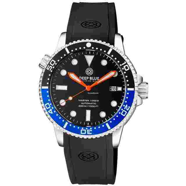 Deep Blue
                           
                                 Master 1000 II 44mm Automatic Men's Diver Watch 30ATM Black Blue Batman