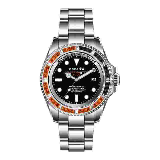 OceanX Sharkmaster 1000 Volcano 44mm Men's Diver Watch Limited Edition SMS1049