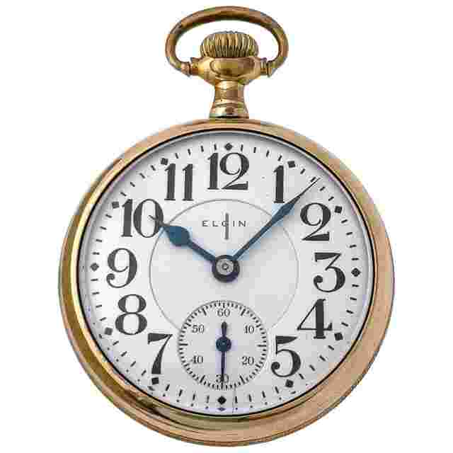 Elgin
                           
                                 Double Roller Father Time Gold Fill 50mm watch FATHER TIME