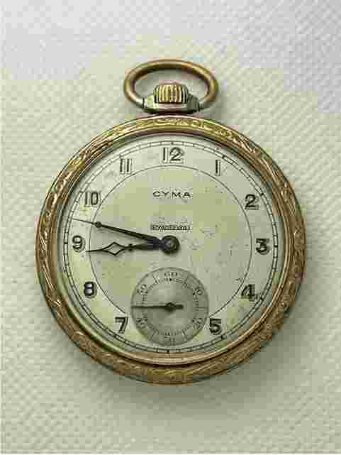 Cyma
                           
                                 Tavannes 2 Adjustments Art Deco Two Tone Dial Gold Capped Screw Down Case Back Swiss Made