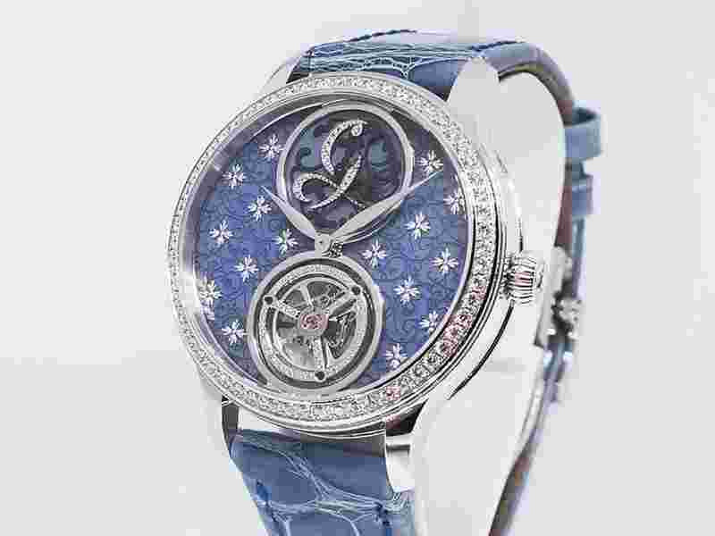 Charles Girardier 1809/3 Lady's Tourbillon "Signature Mysterieuse" Fleur De Sel CG.OG1.03.B01 Diamonds