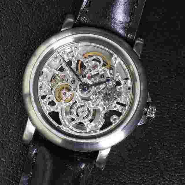 Nivrel Full skeleton hand engraved automatic watch 34.8mm