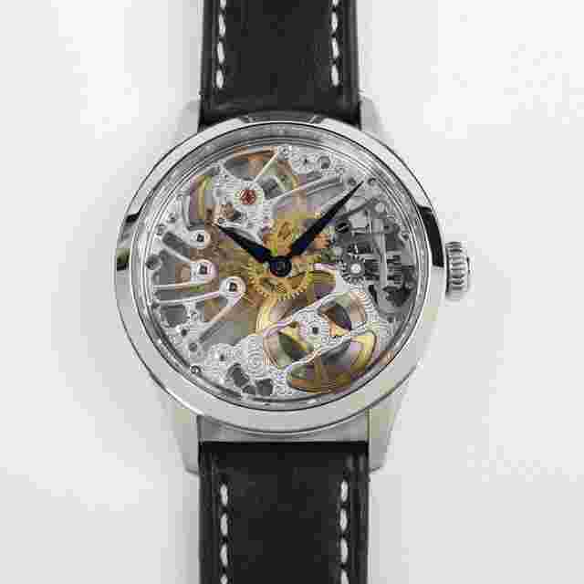 Nivrel Hand wound full skelton watch Unitas 6497