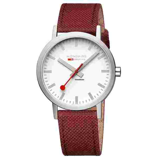 Mondaine Classic
                           
                                 A660.30360.17SBC Classic Cherry Red Steel 40 mm Quartz Wrist Watch