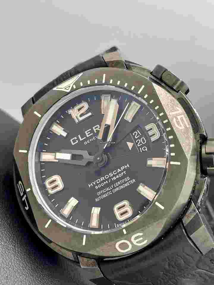 Clerc Hydroscaph H1 Chronometer
                           
                                 Black DLC Stainless Steel Case 44MM Swiss 500m