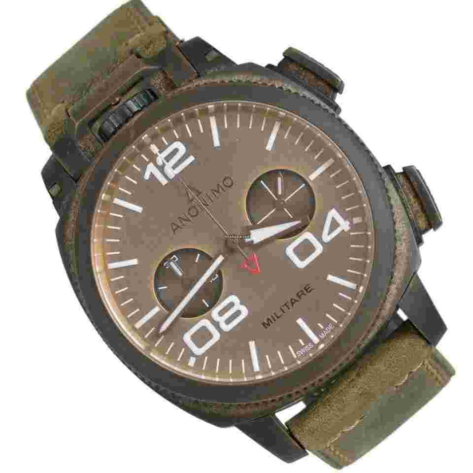 Anonimo Militare Chronograph Military Italian Alpine Bronze dial Full Set 2018’s