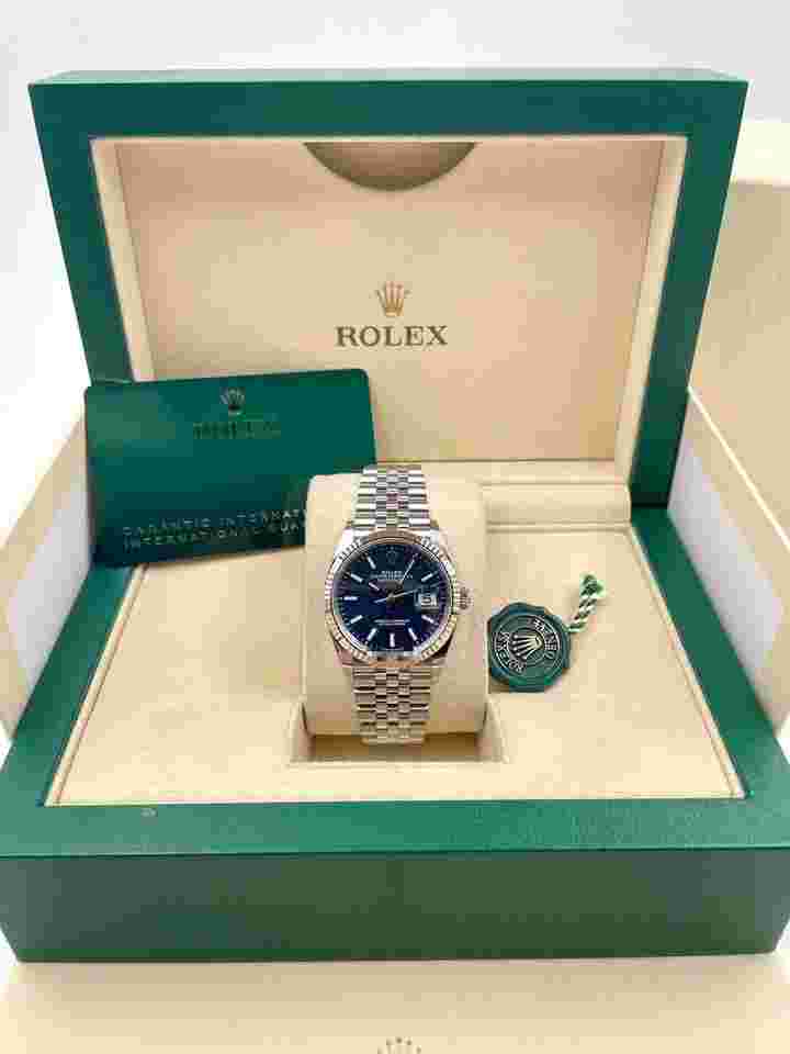 Rolex Datejust 36
126234 36mm Blue Motif Dial Jubilee Bracelet Unworn 2023
