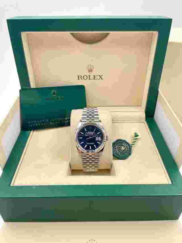 Rolex Datejust 36
                           
                                 126234 36mm Blue Motif Dial Jubilee Bracelet Unworn 2023