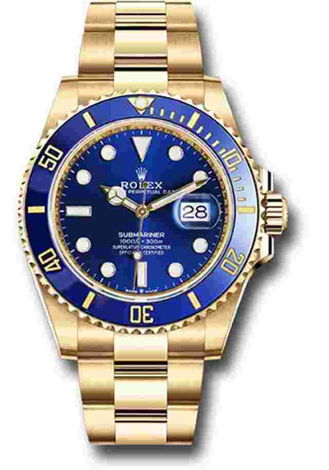 Rolex Submariner Date
                           
                                 NEW Submariner Date 41mm 126618LB Yellow Gold Blue Bezel Blue Dial