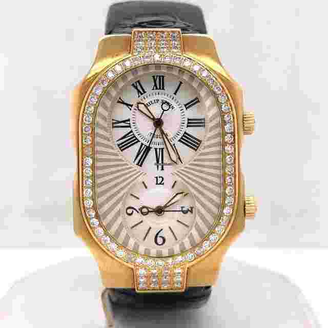 Philip Stein Teslar
                           
                                 Double Quartz Movement 27mm Diamond Bezel White Dial Unisex
