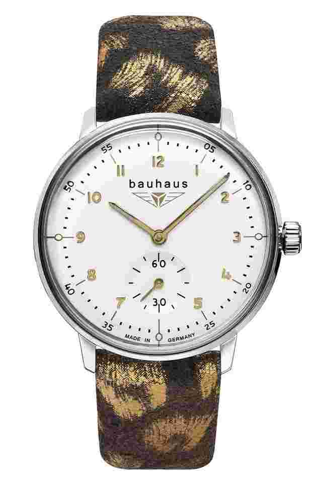 Bauhaus 2037-1 Damenuhr Kleine Sekunde Grau/Goldfarben 