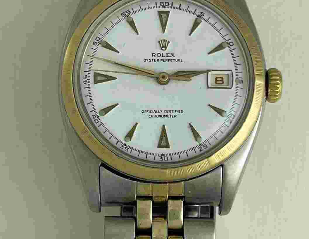 Rolex Datejust 36
                           
                                 Oyster Perpetual Date Automatic Chronometer Solid 14K Gold/SS Bubble Back Vintage Ref.6105