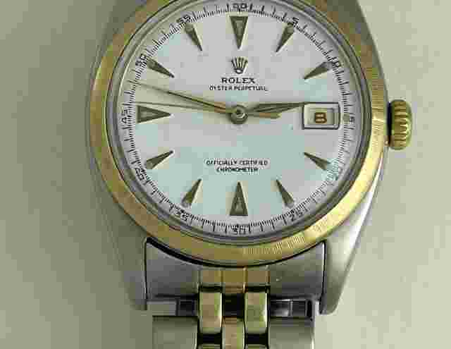 Rolex Datejust 36
                           
                                 Oyster Perpetual Date Automatic Chronometer Solid 14K Gold/SS Bubble Back Vintage Ref.6105