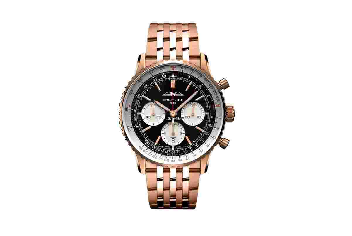 Breitling Navitimer 1 B01 Chronograph
                           
                                 43mm Rose Gold Black Dial New 2023 RB0138211B1R1