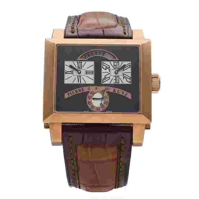 Pierre Kunz
                           
                                 N 018 SVR Virevoltante Retrograde 18k Rose Gold Leather Men's Watch
