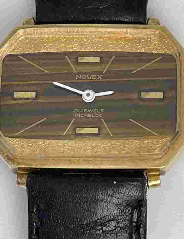 Novex Ladies Tiger Eye Dial Gold Capped Vintage Swiss Made