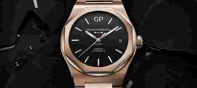 Girard Perregaux Laureato
                           
                                 42mm 18KT PINK GOLD ONYX DIAL 81010-52-3118-1CM