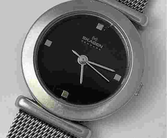 Skagen
                           
                                 Denmark Ladies Stainless Steel Case and Original Bracelet Vintage
