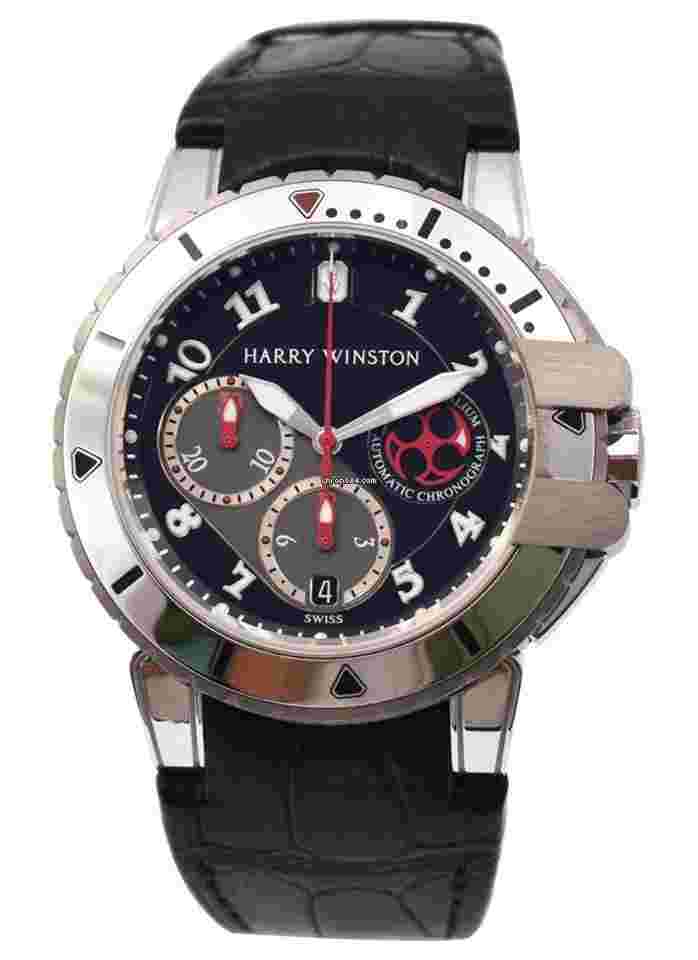 Harry Winston Project Z
                           
                                 Z2 Sport Ocean Diver in Zalium and White Gold on Black Rubber Strap with Black Dial