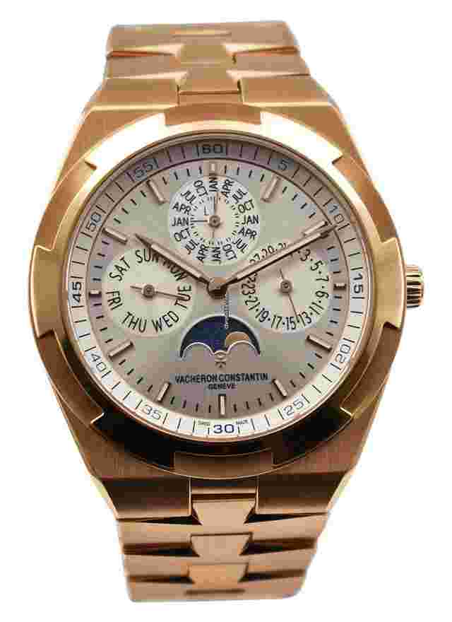 Vacheron Constantin Overseas
                           
                                 Perpetual Calendar Ultra-Thin in Rose Gold on Rose Gold Bracelet with Silver Dial