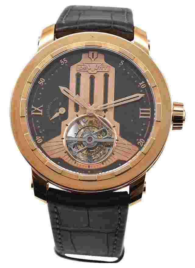 Dewitt Twenty-8-Eight
                           
                                 Tourbillon Horizon in Rose Gold On Brown Crocodile Leather Strap with Chocolate Brown Dial