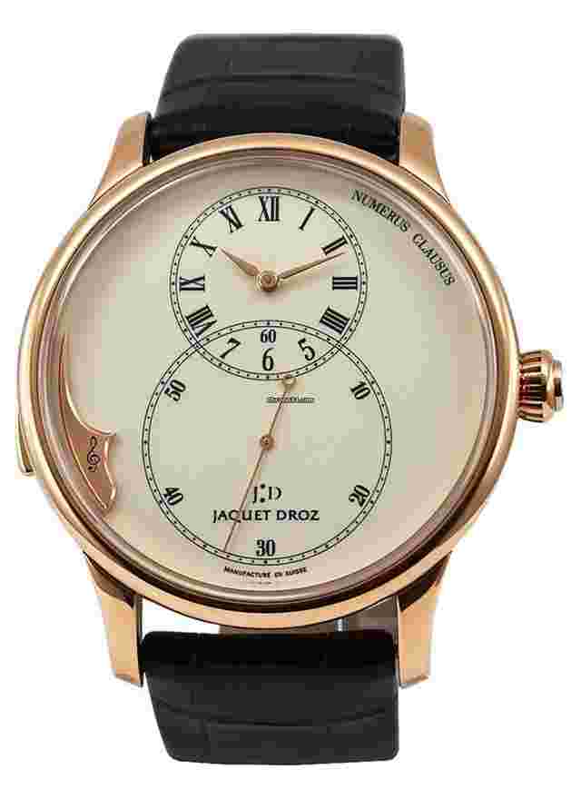 Jaquet-Droz Grande Seconde
                           
                                 Minute Repeater Mens 43mm Automatic in Rose Gold On Black Alligator Strap with Ivory Dial