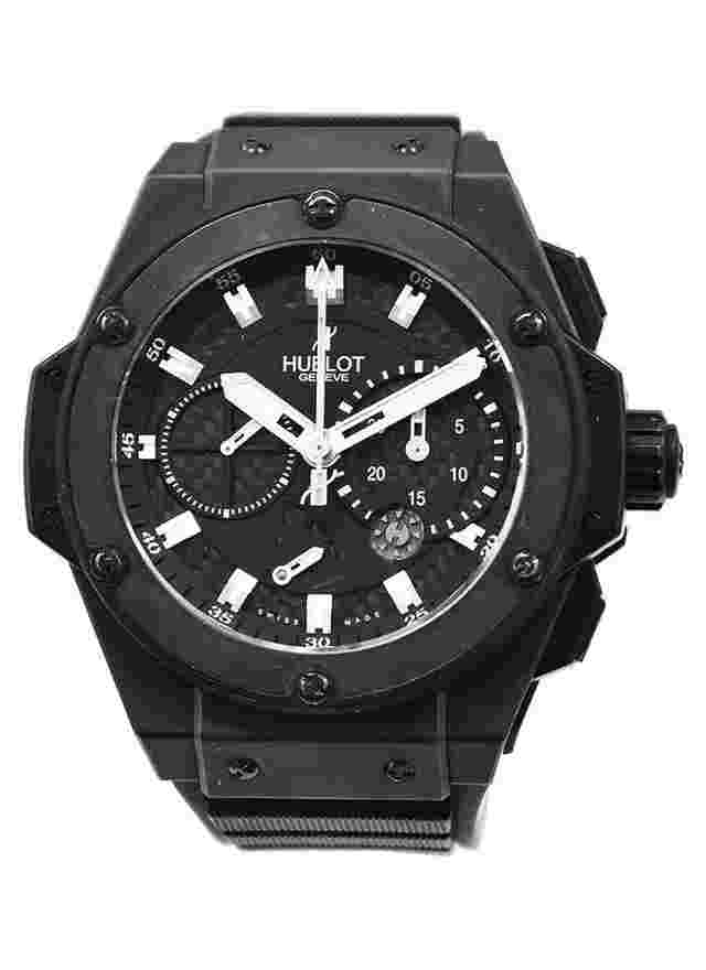 Hublot King Power
                           
                                 Split Second Power Reserve in Black Ceramic on Black Rubber Strap with Black DIal