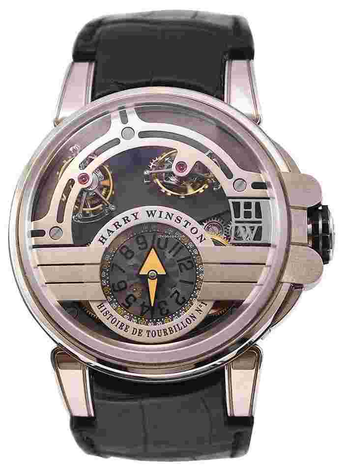 Harry Winston
                           
                                 Histoire de Tourbillon # 1 in White Gold on Strap with Skeleton Dial - Only 20pcs Made