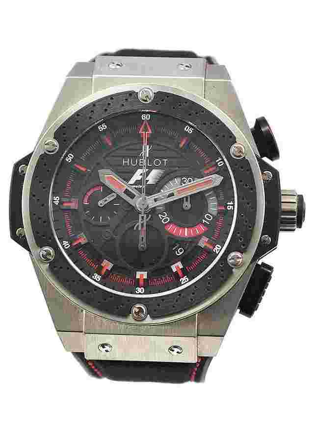 Hublot King Power
                           
                                 F1 King Power Chronograph in Zicronium - LE to 500 pcs. on Black Rubber Strap with Black Dial