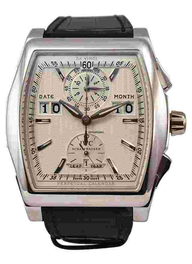 IWC Da Vinci Perpetual Calendar Digital Date-Month
                           
                                 in Platinum - Limited Edition to 500pcs on Black Crocodile Leather Strap with Silver Dial