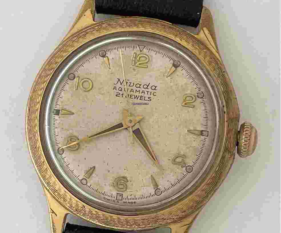 Nivada
                           
                                 Aquatic Automatic Gold Capped Screw Down S/S Case Back Vintage Swiss Made
