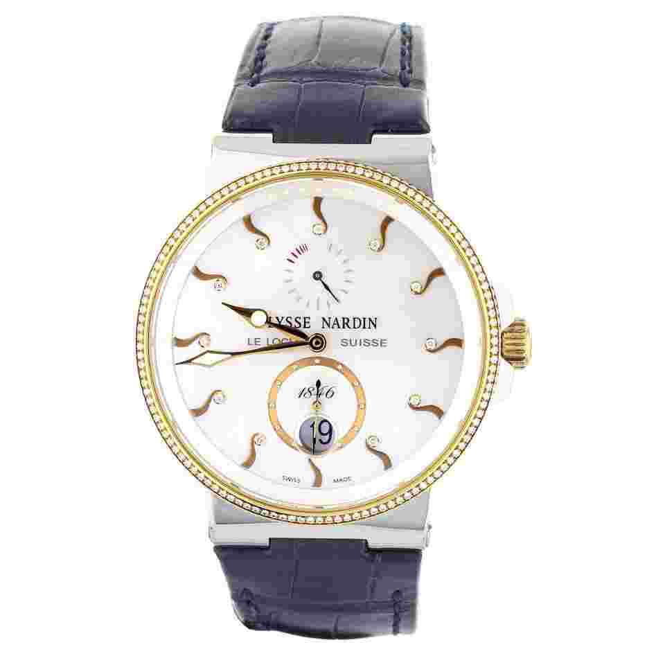 Ulysse Nardin Marine Chronometer 41mm
                           
                                 MAXI MARINE MOTHER OF PEARL DIAMOND DIAL TWO TONE 41M 265-66