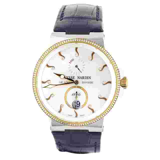 Ulysse Nardin Marine Chronometer 41mm
                           
                                 MAXI MARINE MOTHER OF PEARL DIAMOND DIAL TWO TONE 41M 265-66