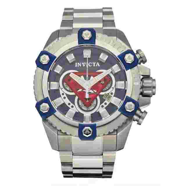 Invicta
                           
                                 26909 Superman Grand Octane Arsenal Chrono Steel 56mm Quartz Mens Watch