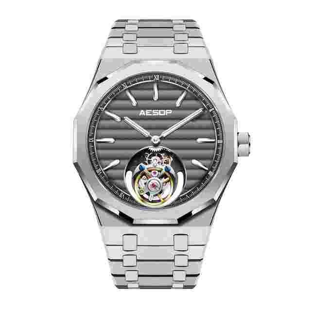 AESOP Gradient Double Hollow Flying Tourbillon Watches Super Luminous Sapphire Mechanical Clocks