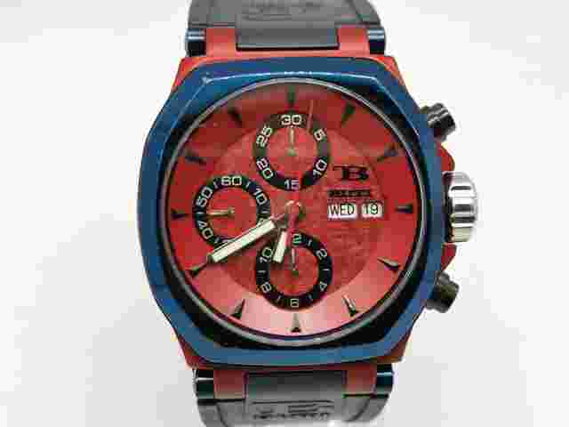 TB Buti Yanick II - GIOTTO Titanium / Spiderman - Red/Blue - Automatic Chronograph - WARRANTY