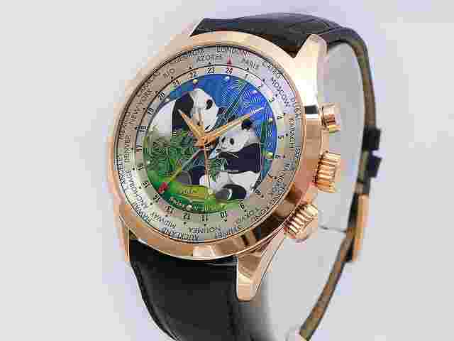 Vulcain Aviator
                           
                                 CLOISONNÉ "THE PANDAS" GMT ALARM WORLD TIMER 100508.189L 18K ROSE GOLD LTD