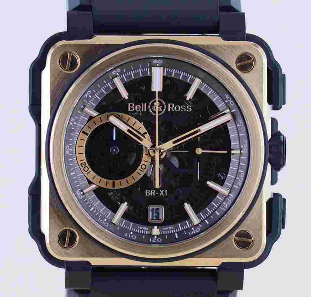Bell & Ross BR-X1
BRX1-CE-PG Limited Roségold Keramik Skeleton Chronograph 45mm B+P