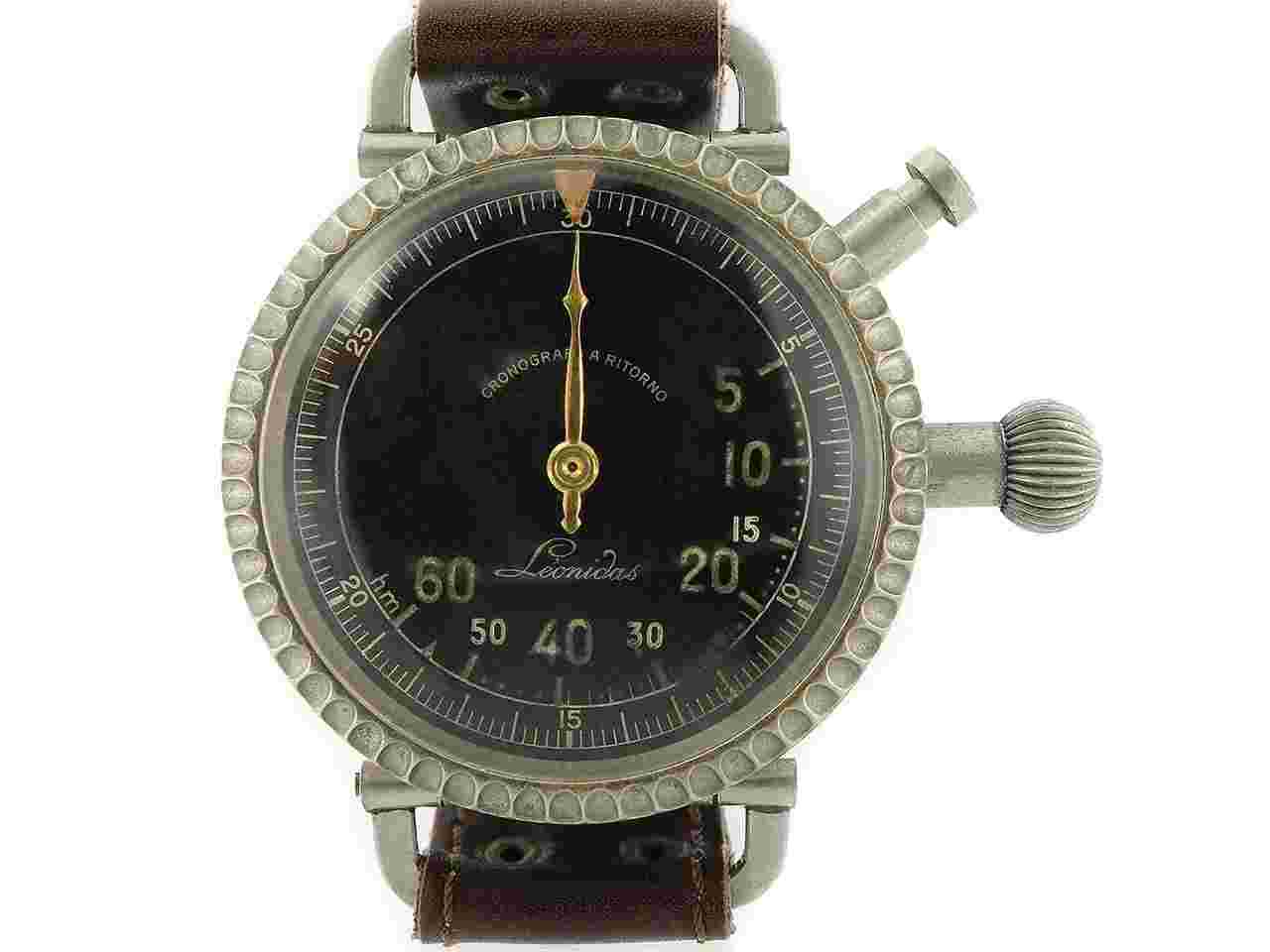 Leonidas Rare Bomb Drop Watch from World War II "Cronografo A Ritorno" from '40